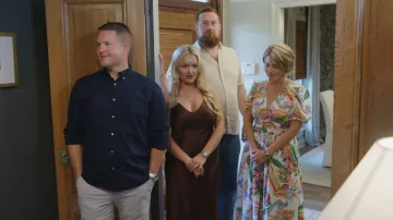 Anthropologie El vestido de botón de Katerina llevado por Erin Napier tal como se ve en Home Town (S10E10)