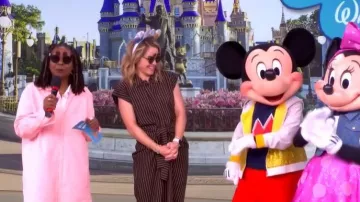 Frank y Eileen Maxi Shirtdress llevado por Whoopi Goldberg tal como se ve en The View el 13 de marzo de 2026