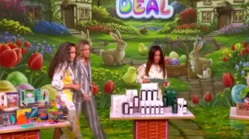 Pantalones de Tira Media de L'Agence Allanah Stripe llevados por Sara Haines, tal como se ve en The View el 16 de marzo de 2026