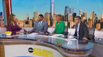 Trina Turk Harlie Blazer worn by Robin Roberts as seen in Good Morning America on March 17, 2026