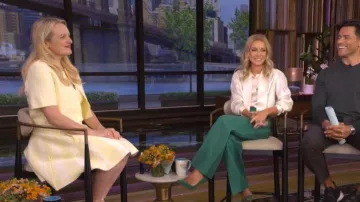 Maje Jacquard knit Short Dress worn by Elisabeth Moss as seen in LIVE with Kelly and Mark on  March 17, 2026