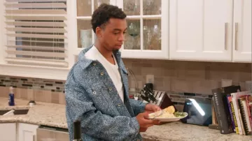 Manière De Voir Damien in Blue Boucle Jacket worn by Genise Shelton as seen in Married to Medicine (S12E14)