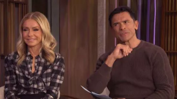 Ralph Lauren Waffle-Knit Cotton-Wool Sweater worn by Mark Consuelos as seen in LIVE with Kelly and Mark on  March 18, 2026