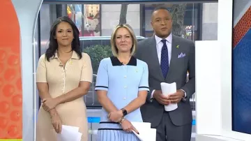 Robe mini plissée Alexia Admor Lucina Dully portée par Dylan Dreyer telle que vue dans Today le 19 mars 2026