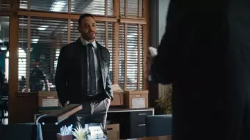 John Varvatos Andrew Sheepskin Leather Trucker Jacket worn by Adam Karadec (Daniel Sunjata) as seen in High Potential (S02E15)