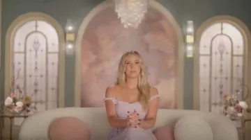 Club L London Lita Pink Twisted Asymmetric Agility Maxi vestido por Mayci Neeley como se ve en Las vidas secretas de las esposas mormonas (S04E01)