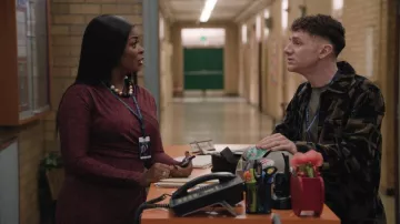 Boss Ettita Snake Printed Dress worn by Ava Coleman (Janelle James) as seen in Abbott Elementary (S05E16)