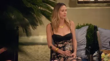 Vestido largo vintage Dolce & Gabbana S/S 1997 llevado por Natalie Fuller, tal como se ve en The Real Housewives of Beverly Hills (S15E14)