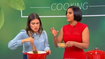 Vestido largo sin mangas de Lanvin llevado por Tamron Hall, visto en el desfile de Tamron Hall el 23 de marzo de 2026