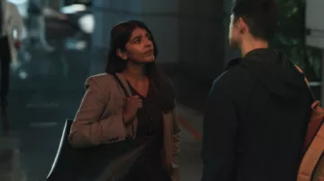 Mango Houndstooth Double Breasted Blazer worn by Kavita Mohanty (Anita Kalathara) as seen in Grey's Anatomy (S22E13)