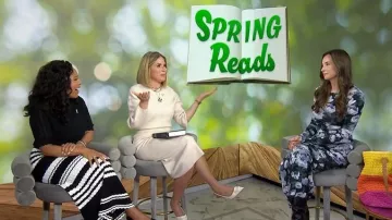Ann Taylor Striped Woven Midi Skirt worn by Sheinelle Jones as seen in Today on March 24, 2026