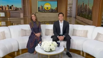 Vestido de Sabine de Hunter Bell que lleva Rhiannon Ally visto en Good Morning America el 23 de marzo de 2026