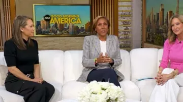 Maje Cargo Trousers worn by Ginger Zee as seen in Good Morning America on  March 23, 2026