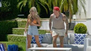 Mango Andy Frayed Hem Cotton Denim Shorts worn by Vicki Turner as seen in Geordie Shore (S26E10)