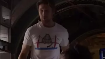 Cat Golden Gate Bridge B Kliban San Francisco T-Shirt worn by Ryland Grace (Ryan Gosling) in Project Hail Mary