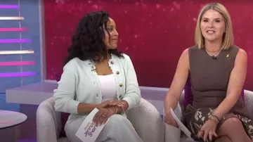 Ann Taylor Scalloped Trim Cardigan worn by Sheinelle Jones as seen in Today with Jenna & Sheinelle on March 25, 2026