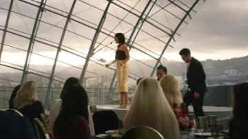 Tom Ford Paradis Cage Sandal worn by Eleanor (Kerry Washington) as seen in Imperfect Women (S01E03)