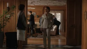Max Mara Nereo Pleated Wrap Jacket worn by Kit Hennessey (Jill Wagner) as seen in Imperfect Women (S01E03)