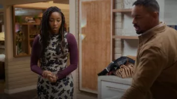 Vestido Ulla Johnson Natalia en Moonflower usado por Gaby (Jessica Williams) como se ve en Shrinking (S03E08)