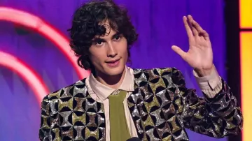 Sombr 2026 iHeartRadio Music Awards Jacket of Sombr in Sombr Wins Alternative Album Of The Year | Live at the 2026 iHeartRadio Music Awards