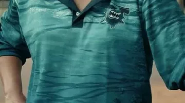 Printed Polo Shirt worn by (Eddie Redmayne) in Deadloch