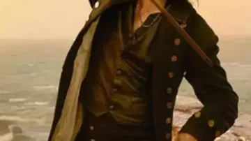 The Bluff Karl Urban Black Wool Coat worn by Captain Connor (Karl Urban) in The Bluff