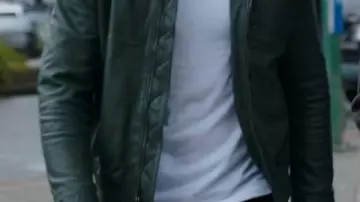 Green Leather Jacket worn by Colter Shaw (Justin Hartley) in Tracker