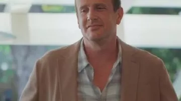 Shrinking S03 Jason Segal Tan Blazer worn by Jimmy (Jason Segel) as seen in Shrinking