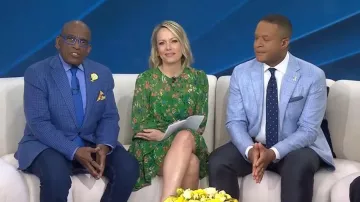 Robe à manches longues avec ballons floraux à volants Eliza J portée par Dylan Dreyer telle que vue dans Today le 27 mars 2026
