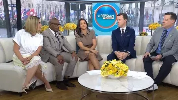 3.1 Phillip Lim Mixed Media Short Sleeve Dress worn by Jenna Bush Hager as seen in Today on  March 31, 2026