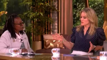Frame Gillian Print Silk Button-Up Shirt worn by Sara Haines as seen in The View on  April 1, 2026