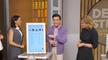 Akris Belted Zip-Front Denim Midi Shirtdress worn by Tory Johnson as seen in Good Morning America on April 1, 2026