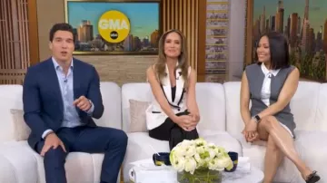 Maje Layered-effect Tailored Dress worn by Stephanie Ramos as seen in Good Morning America on April 1, 2026