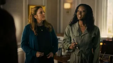 Alex Mill Cargo Pockets Jumpsuit Army Green worn by Dylan Shepard (Danielle Deadwyler) as seen in Rooster (S01E03)