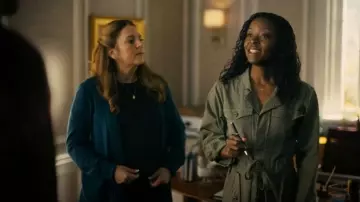 Alex Mill Cargo Pockets Jumpsuit Army Green worn by Dylan Shepard (Danielle Deadwyler) as seen in Rooster (S01E03)