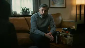 J Crew Heritage Cotton Crewneck Sweater worn by Greg Russo (Steve Carell) as seen in Rooster (S01E03)