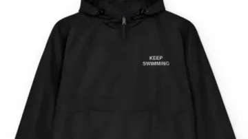 BTS Chaqueta negra Anorak Keep Swimming