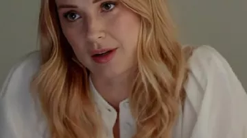 Virgin River S07 Alexandra Breckenridge Lace Cut Out Jacket worn by Alexandra Breckenridge as seen in Virgin River