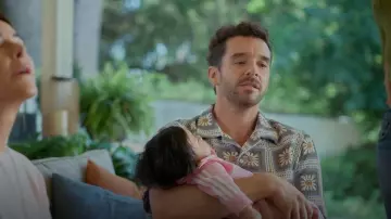 Nn07 Julio Crochet Cotton Short Sleeve Button-Up Camp Shirt worn by Brian (Michael Urie) as seen in Shrinking(S03E10)