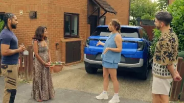 Shorts Soft Pull On de vaqueros de Asos Design usados por Stacey Solomon, como se ve en Sort Your Life Out (S06E04)