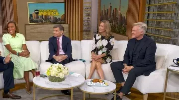 Dolce & Gabbana Tulip Print Dress worn by Lara Spencer as seen in Good Morning America on April 7, 2026