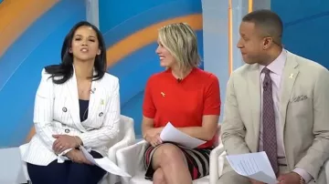 Chaqueta Dickey de Veronica Beard Miller llevada por Laura Jarrett como se ve en Today el 2 de abril de 2026
