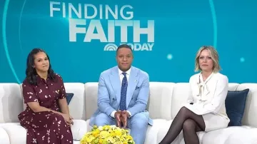 Vestido de seda Altuzarra Kiera llevado por Laura Jarrett tal como se ve en Today el 3 de abril de 2026