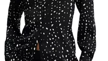 Chemise noire portée par Gemma Johnson (Beth Behrs) dans le quartier