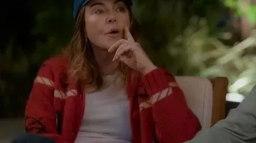Shrinking Red Cashmere Sweater worn by Liz (Christa Miller) as seen in Shrinking (S03)