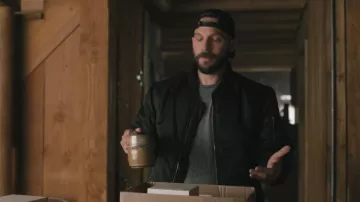 Galaxy by Harvic A1 Bomber Flight Jacket worn by Pete Calvin (Logan Marshall-Green) as seen in Marshals (S01E04)