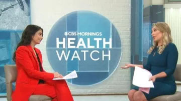 Derek Lam 10 Crosby McKenna Trousers worn by Celine Gounder as seen in CBS Mornings on April 2, 2026