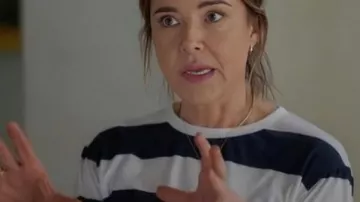 Shrinking S03 Christa Miller Striped Tee worn by Liz (Christa Miller) as seen in Shrinking