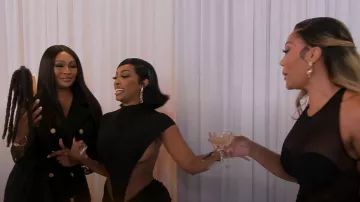 Combinaison triangulaire LaQuan Smith portée par Porsha Williams dans The Real Housewives of Atlanta (S17E01)