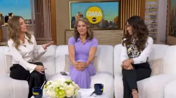 Vestido maxi Roam Prosper Polo que lleva Ginger Zee tal como se ve en Good Morning America el 8 de abril de 2026